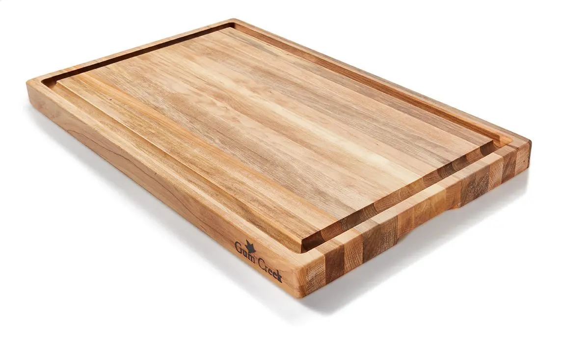 Kitsin Large Wood Cutting Board with Premium Edge Grain, Thick Organic Wood  Chopping Board with Juice Groove, 24 x 18 inch 