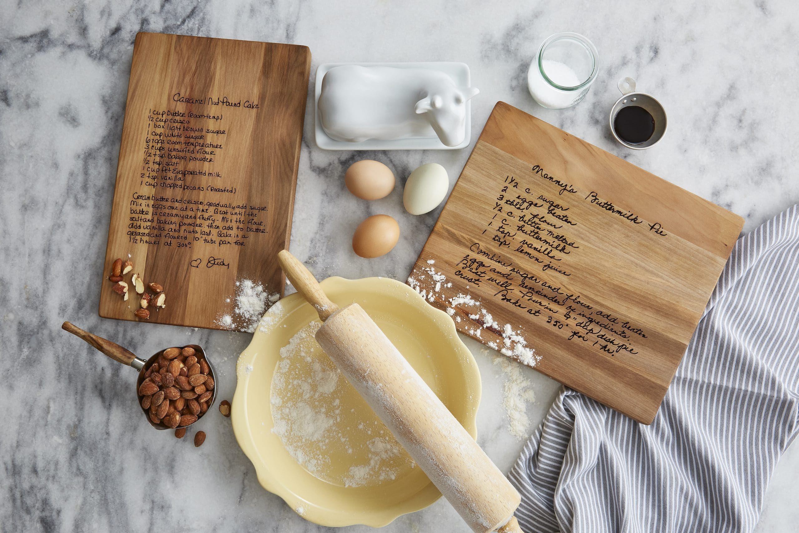 Cutting boards with custom laser engraving