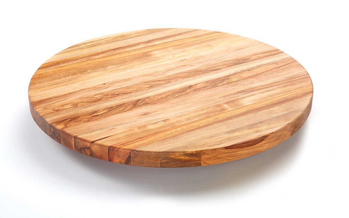 Wood Lazy Susan with heavy wood base