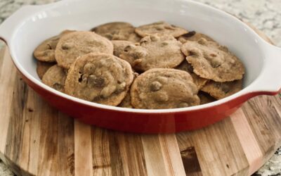 Toasted Cinnamon Pear Dark Chocolate Chip Cookies